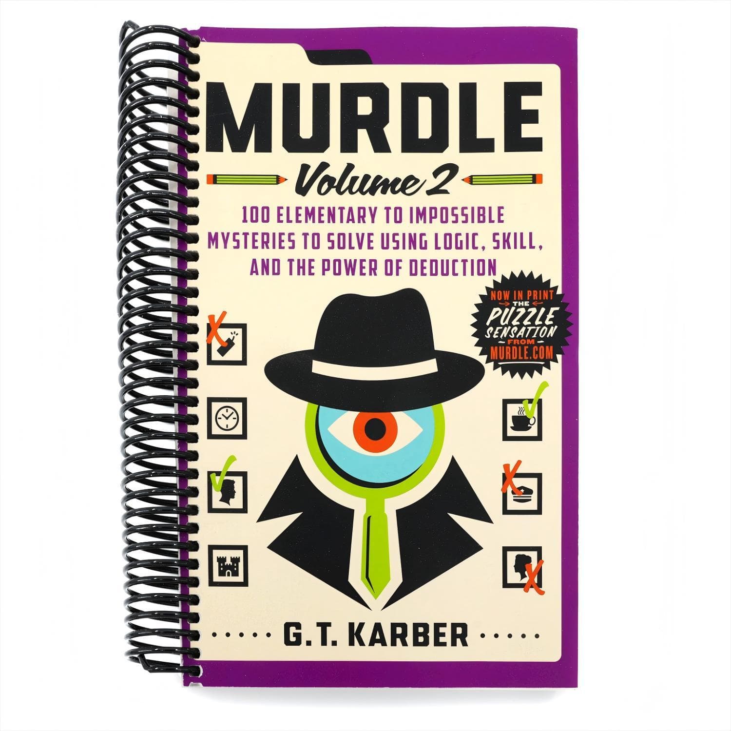 TEMU Murdle: Volume 2: 100 Elementary To Impossible Mysteries To Solve Using Logic, Skill, And The Power Of Deduction (spiral-bound)