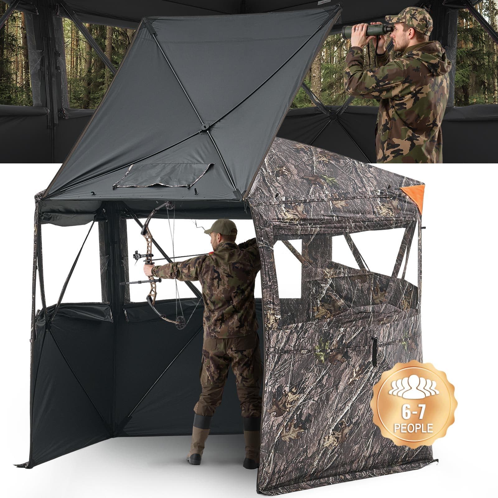 TEMU Vevor 6-7 Person Portable Hunting Blind Ground Deer With Carrying Bag