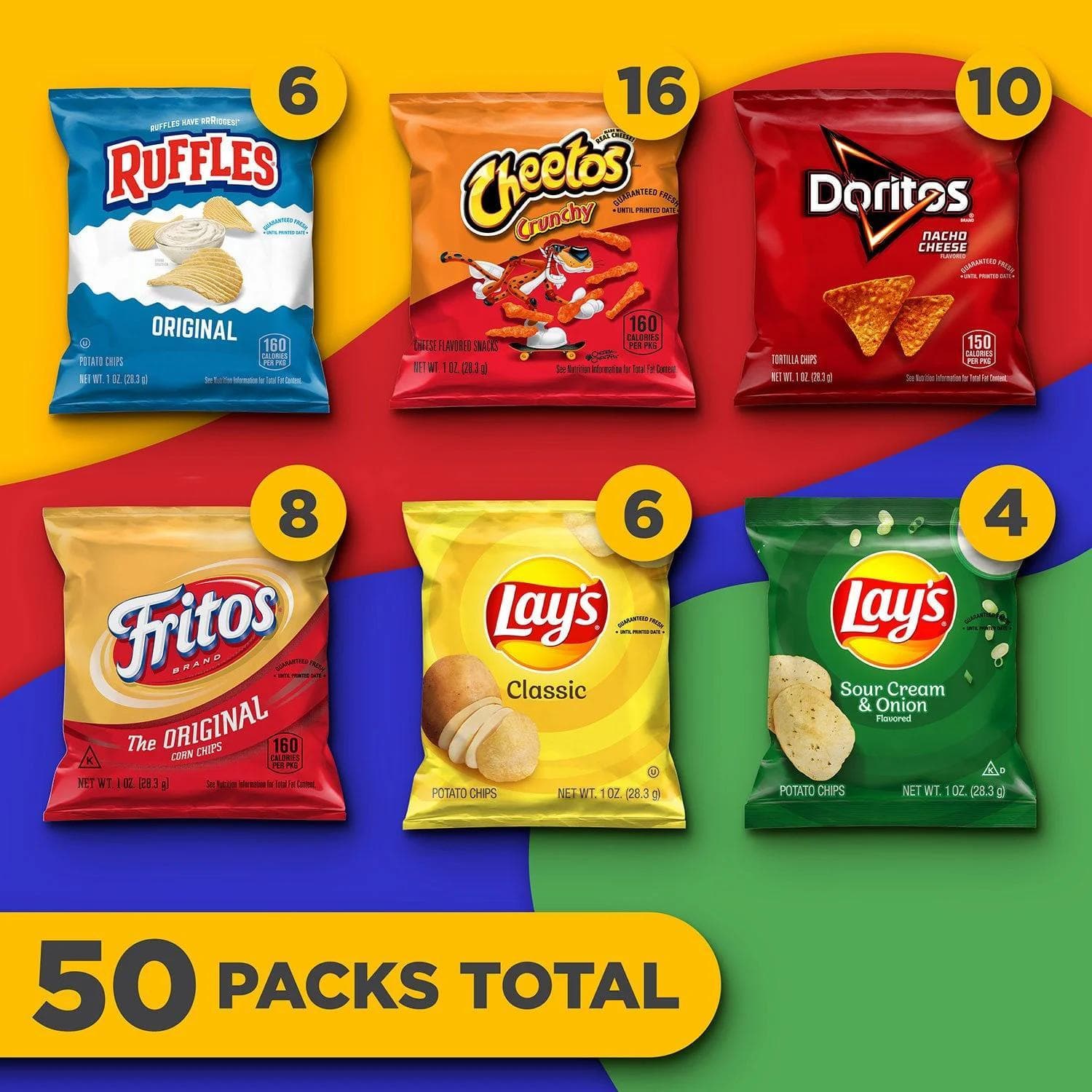 TEMU Frito-lay Classic Mix Variety Pack Chips, 50 Pk