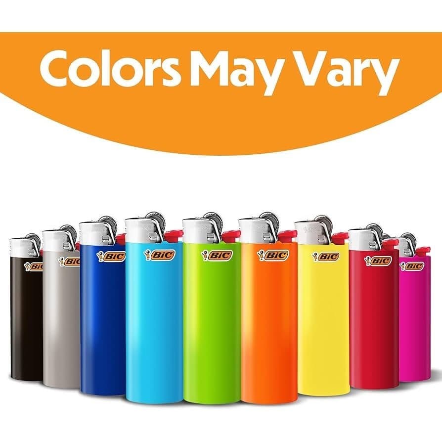 TEMU Bic Pocket Lighters, Assorted Bright Colors, Tray Safe And Reliable Child-resistant Lighters Multi Packs