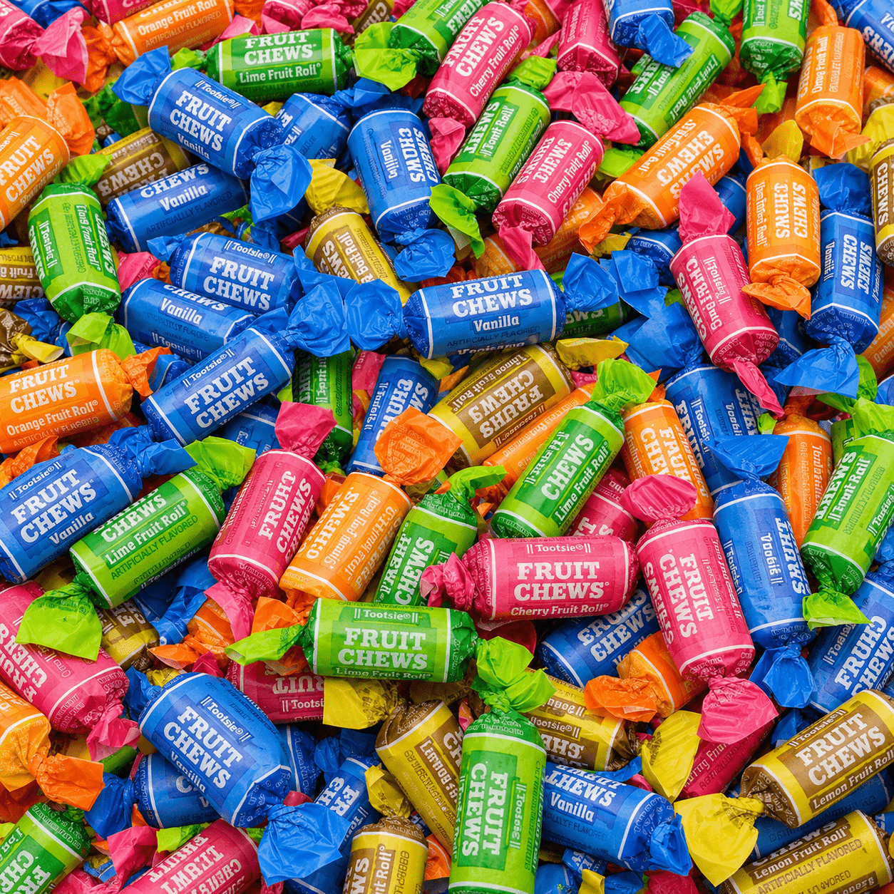 TEMU Tootsie Rolls Fruit Chews – Soft Chewy Candy With Cherry, Lemon, Lime & Orange Flavors, Individually Wrapped