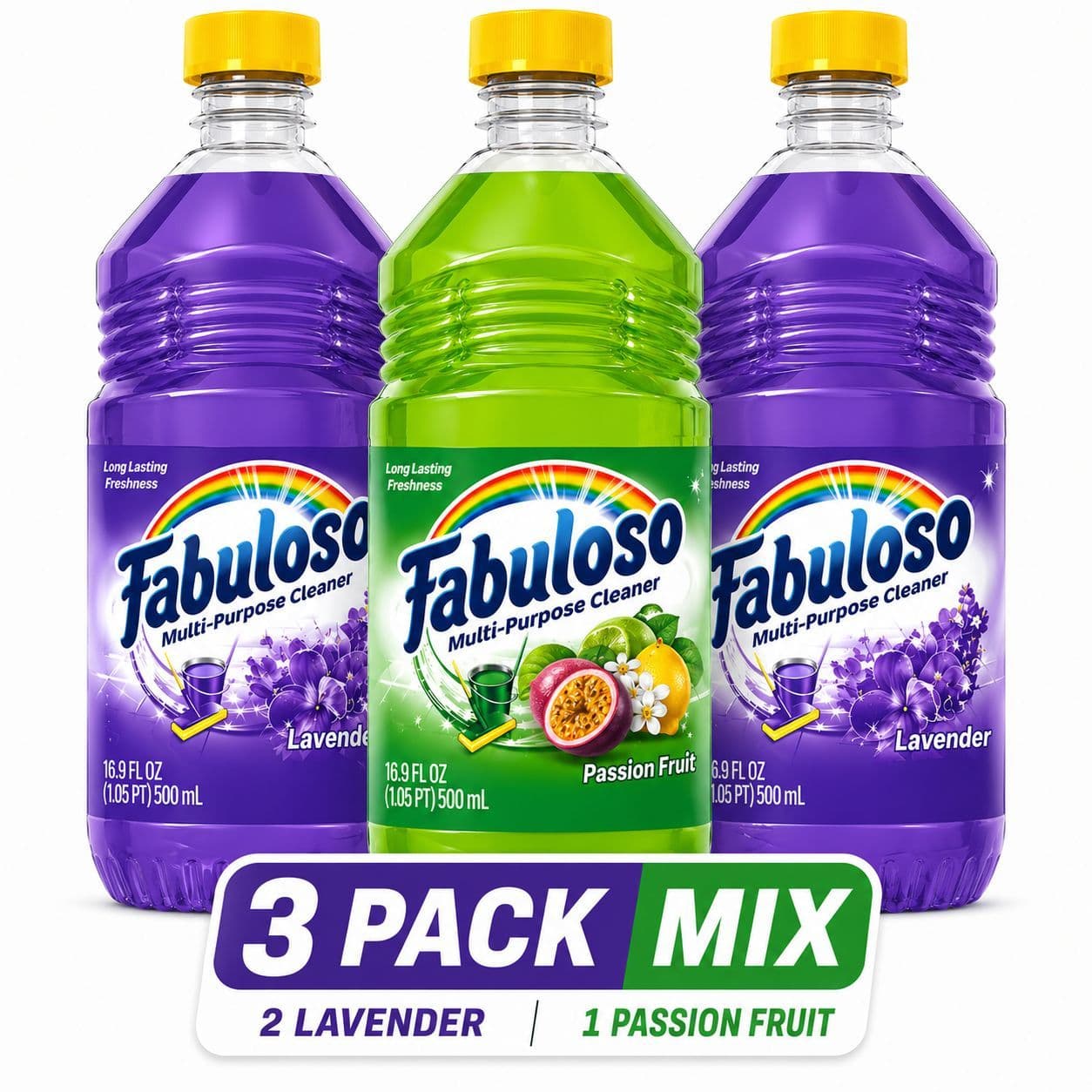 TEMU Fabuloso Cleaner 3 (2 Lavender + 1 ) 16.9oz / 500ml – Long