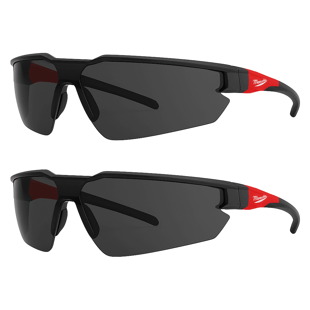 TEMU Milwaukee 48-73-2005 Safety Glasses Tinted Lens Black/red Frame (pack Of 2)