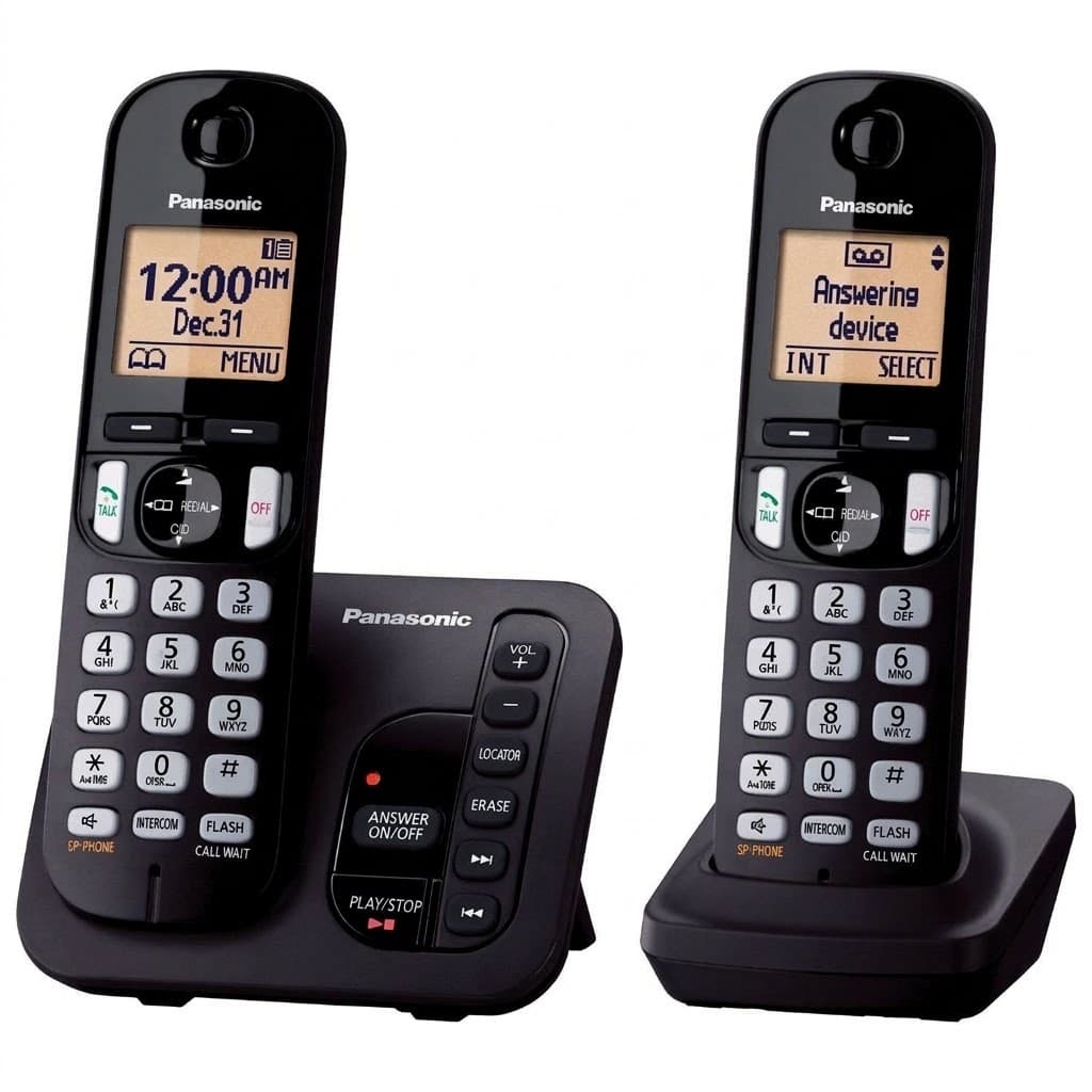 TEMU Panasonic Kx-tgc222b Answering System With 2 Handsets