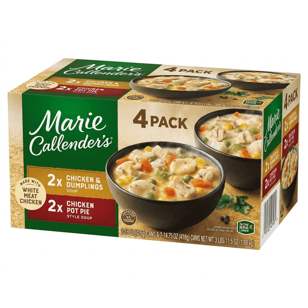 TEMU 4 Cans-chicken Variety Pack Soup, – Assorted Ready-to-enjoy Chicken Soups, Convenient Pantry Staple For Quick Meals