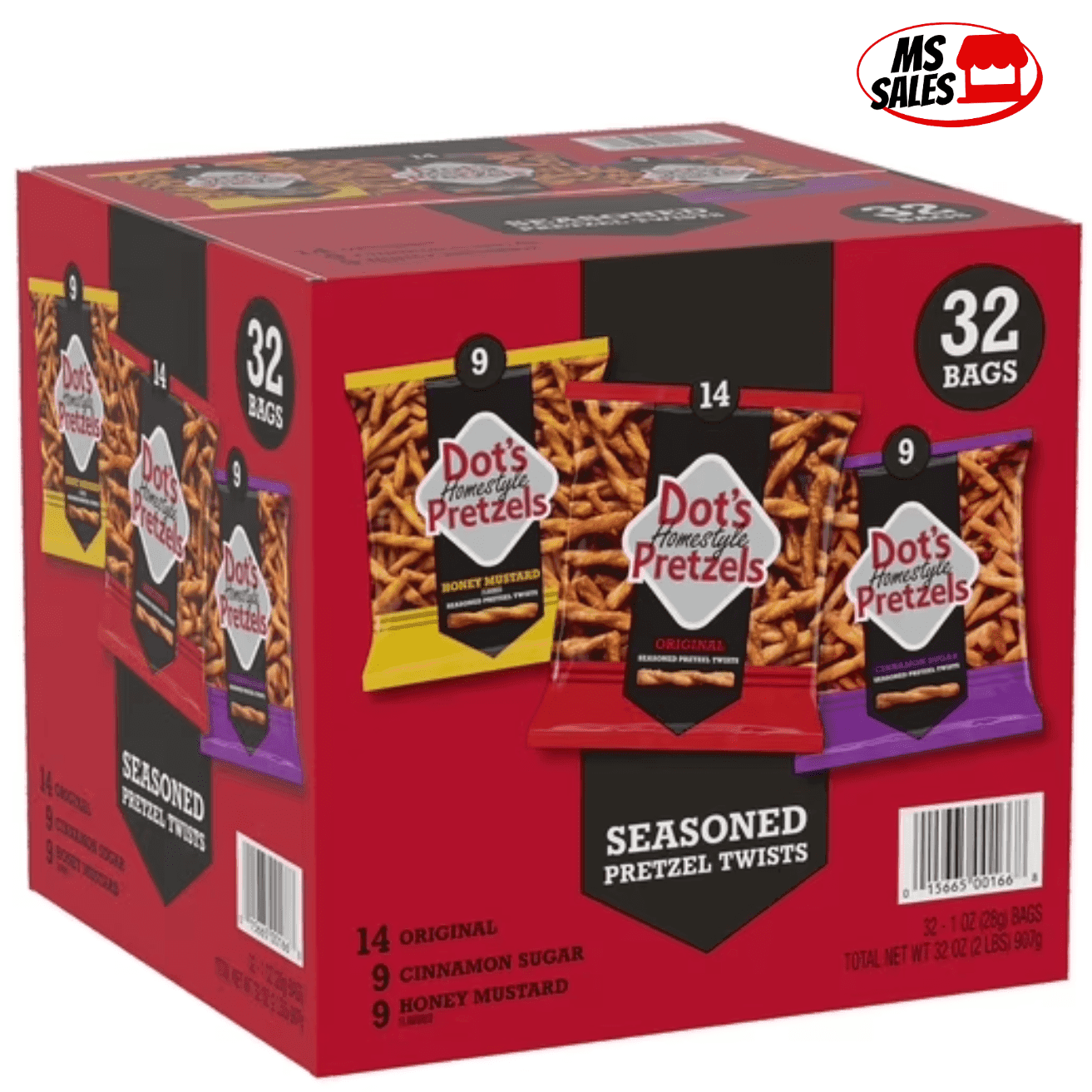 TEMU Dot's Homestyle Pretzel Twists Variety Pack, 1 Oz Each, 32 Pack .