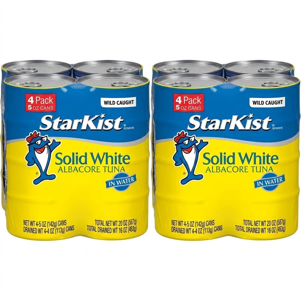 TEMU Starkist Solid White Albacore Tuna In Water, 5 Oz Cans, 8 Count Pack – Premium Protein-rich Tuna, Ready-to-eat, Perfect For Sandwiches, Salads, Snacks & Quick Meals