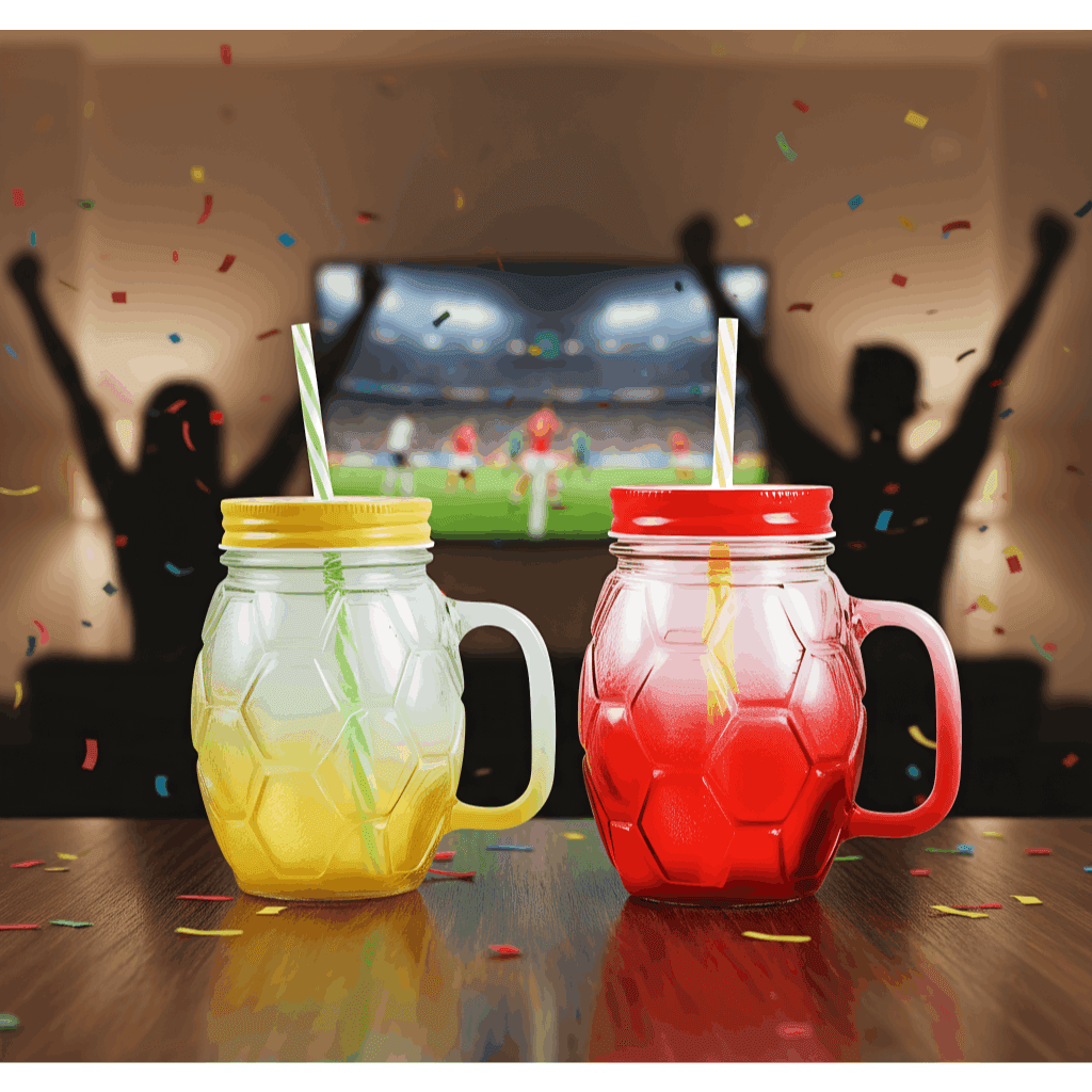 TEMU Large Capacity 15oz Mason Jar Mug With Lid & Straw – 1pcs Random Color Glass Cup With Handle, Iced Coffee Cup, Juice Tumbler, Reusable Drinking Jar