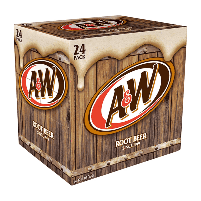 TEMU A&w Root Beer Soda Pop, 12 Fl Oz, 24 Pack Cans