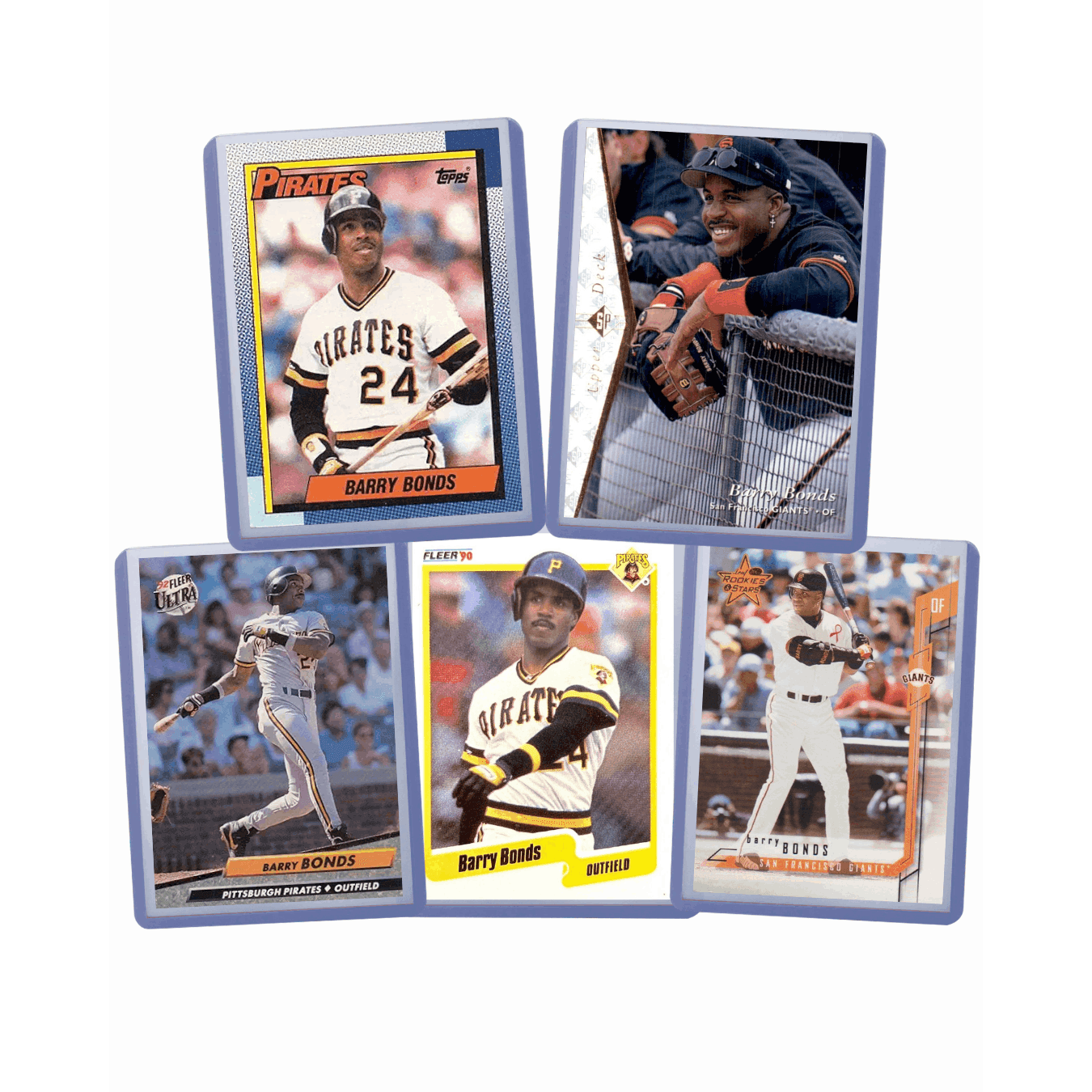 TEMU Baseball Card Lot (5 Cards) – Topps, Panini, & Trading Cards - Pittsburgh Pirates & San Francisco