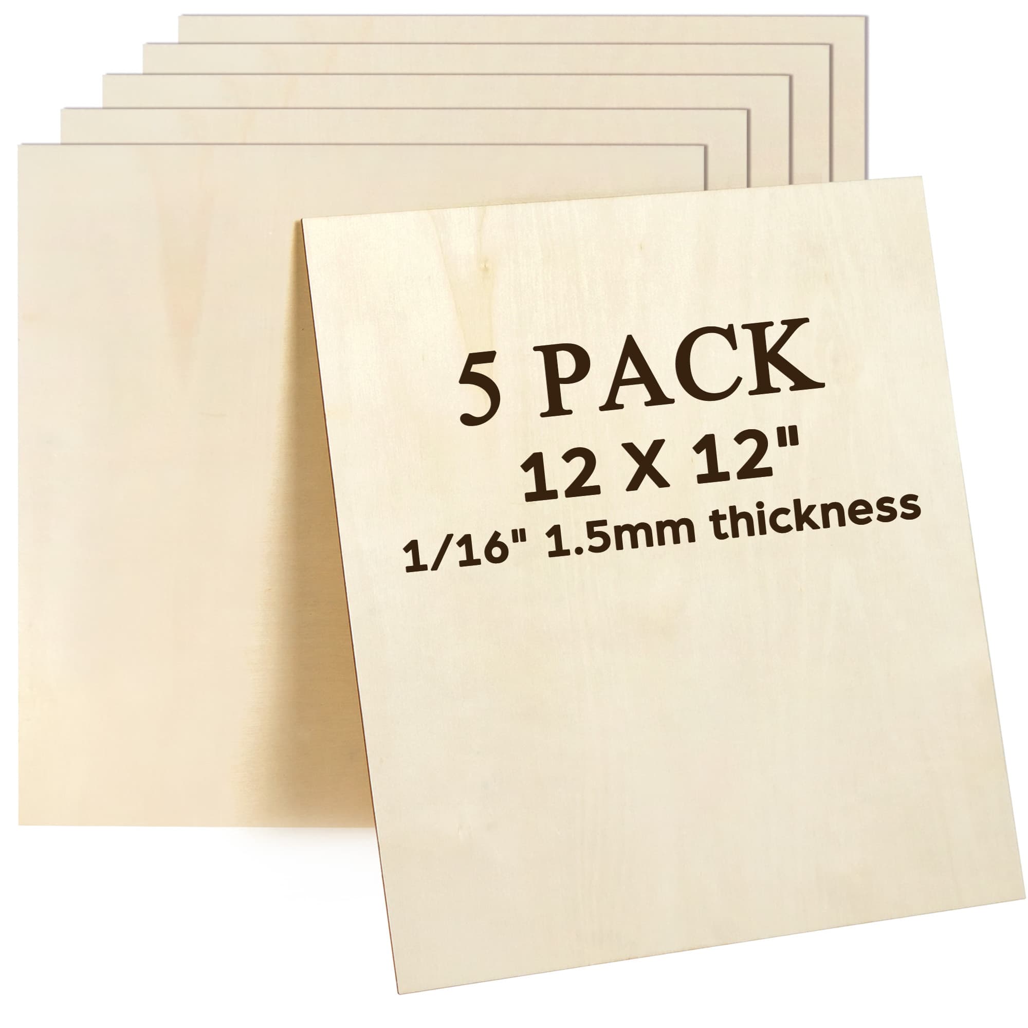 TEMU 5pcs 30x30cm Square Wood Sheets Basswood Board Diy Handcraft Unfinished Blank Basswood Sheets, 12x12x1/16 Inch