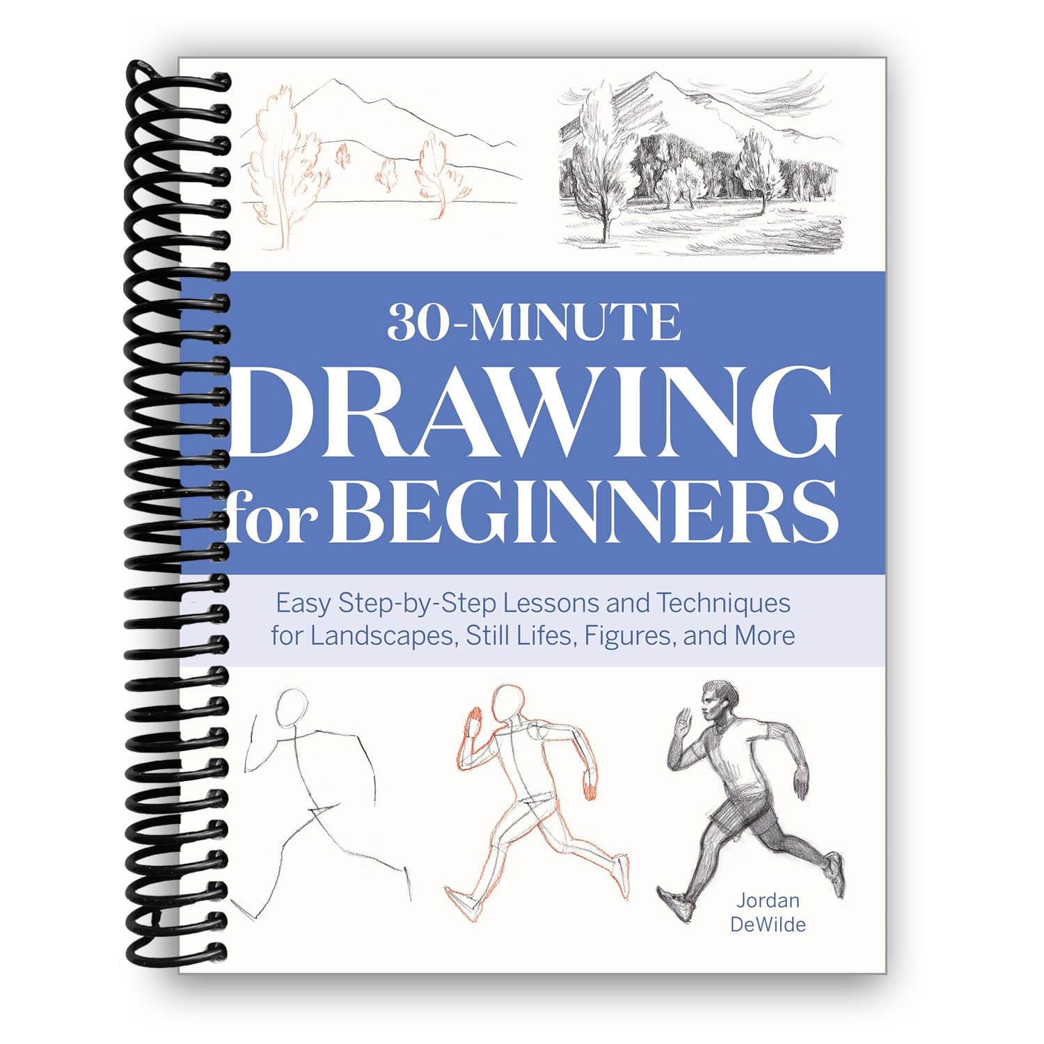 TEMU 30-minute Drawing For Beginners: Easy Step-by-step Lessons & Techniques For Landscapes, Still Lifes, Figures, And More (spiral Bound)