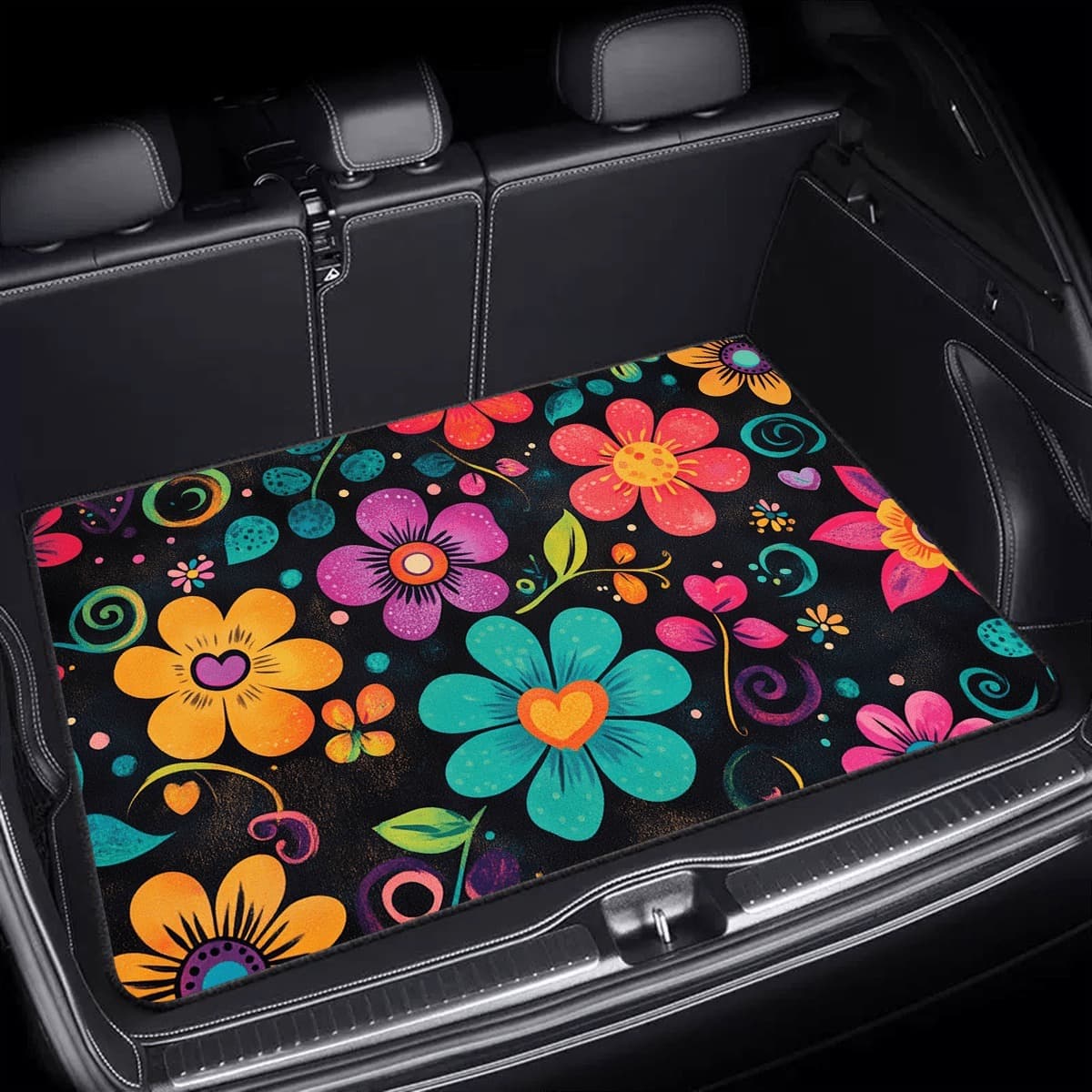 TEMU Patterns Car Trunk Mats, Non-slip And Durable Cargo Liner With Designs, Waterproof Car Trunk Floor Mats To Protect The Vehicle Interior From Dirt, And Scratches