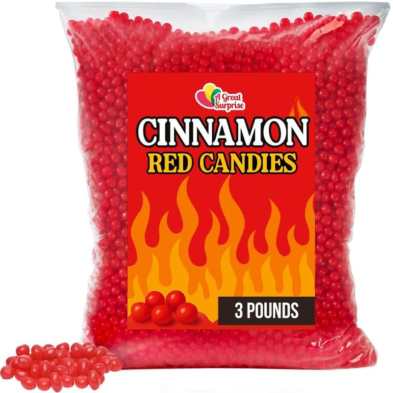 TEMU A Great Surprise Red Cinnamon Imperials - 3 Pounds - Red Hot Candy Bulk - Imperial Candies For Machine Refills, Buffet