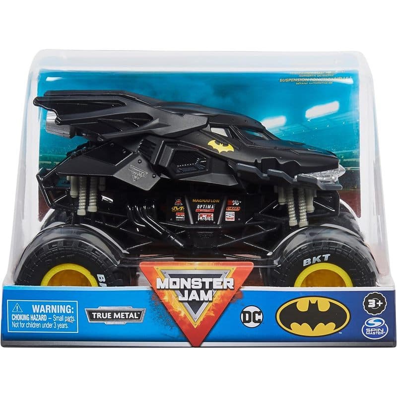 TEMU Monster Jam Official Batman Monster Truck - Retro Collector 1:24 Scale Die-cast Vehicle - And Bkt Tread Tires