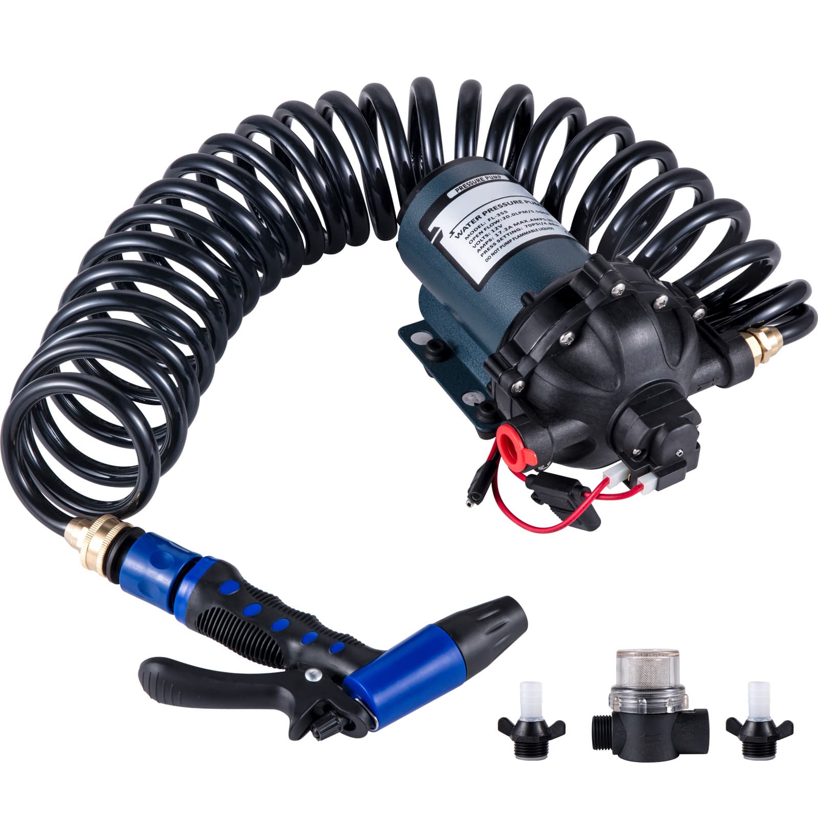 TEMU Vevor Deck Wash Pump Kit 12v 20 Lpm 70 Psi Rv Boat Marine