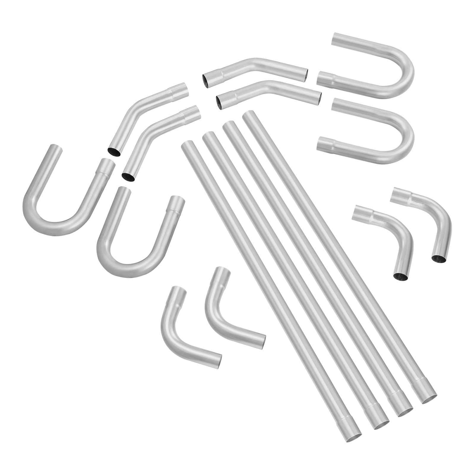 TEMU Vevor Diy Universal Exhaust Kit 8/16pcs 2/2.25/2.5 Inch Exhaust Pipe Kit With Joint
