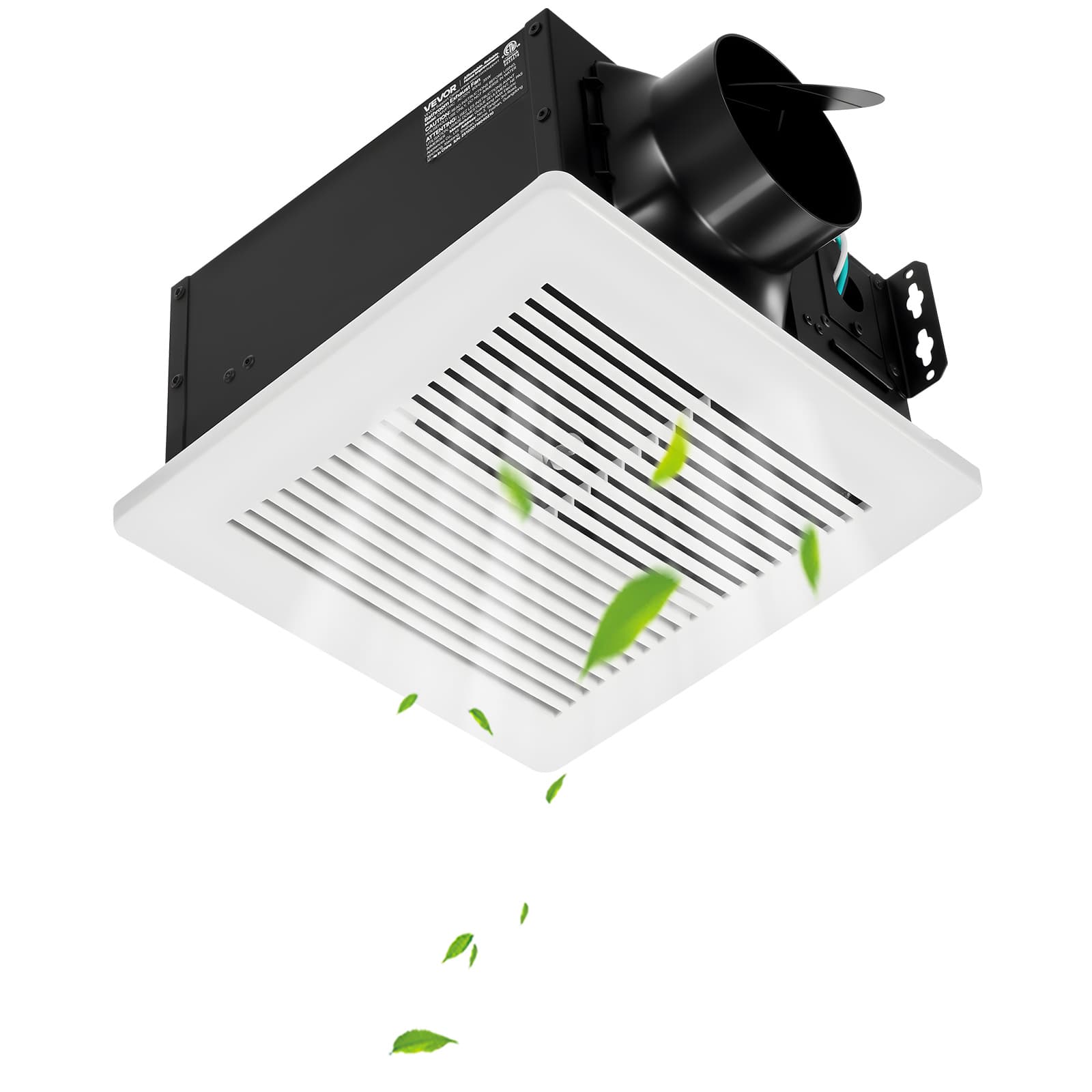 TEMU Vevor Bathroom Exhaust Fan, 80 Cfm Bathroom Vent, Low-noise, Ceiling Fan, Standard 4-inch Duct Interface For Laundry Room, Storage Room, Home Ventilation, White