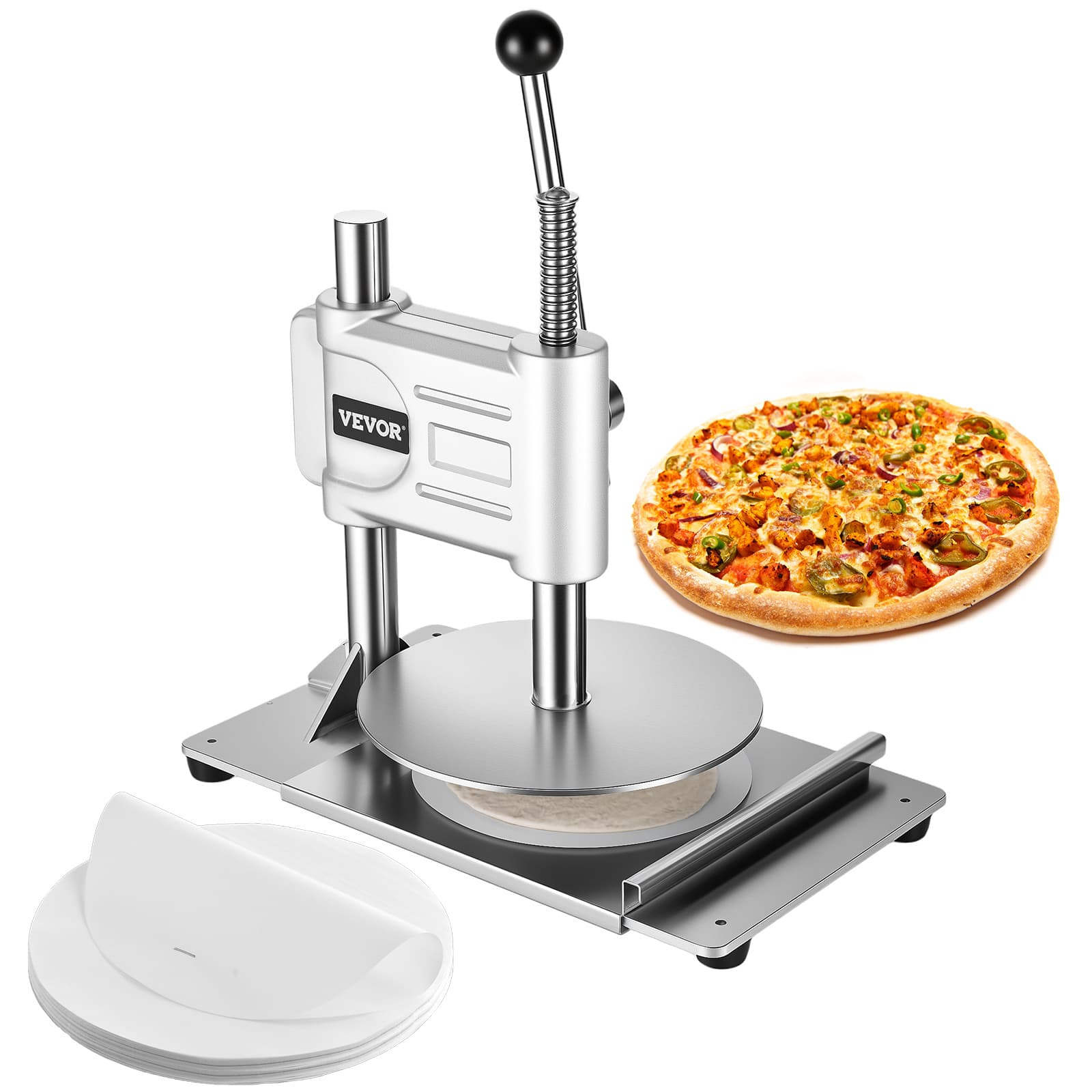 TEMU Vevor 9.5 In Manual Pizza Dough Press Machine Commercial Pizza Pastry