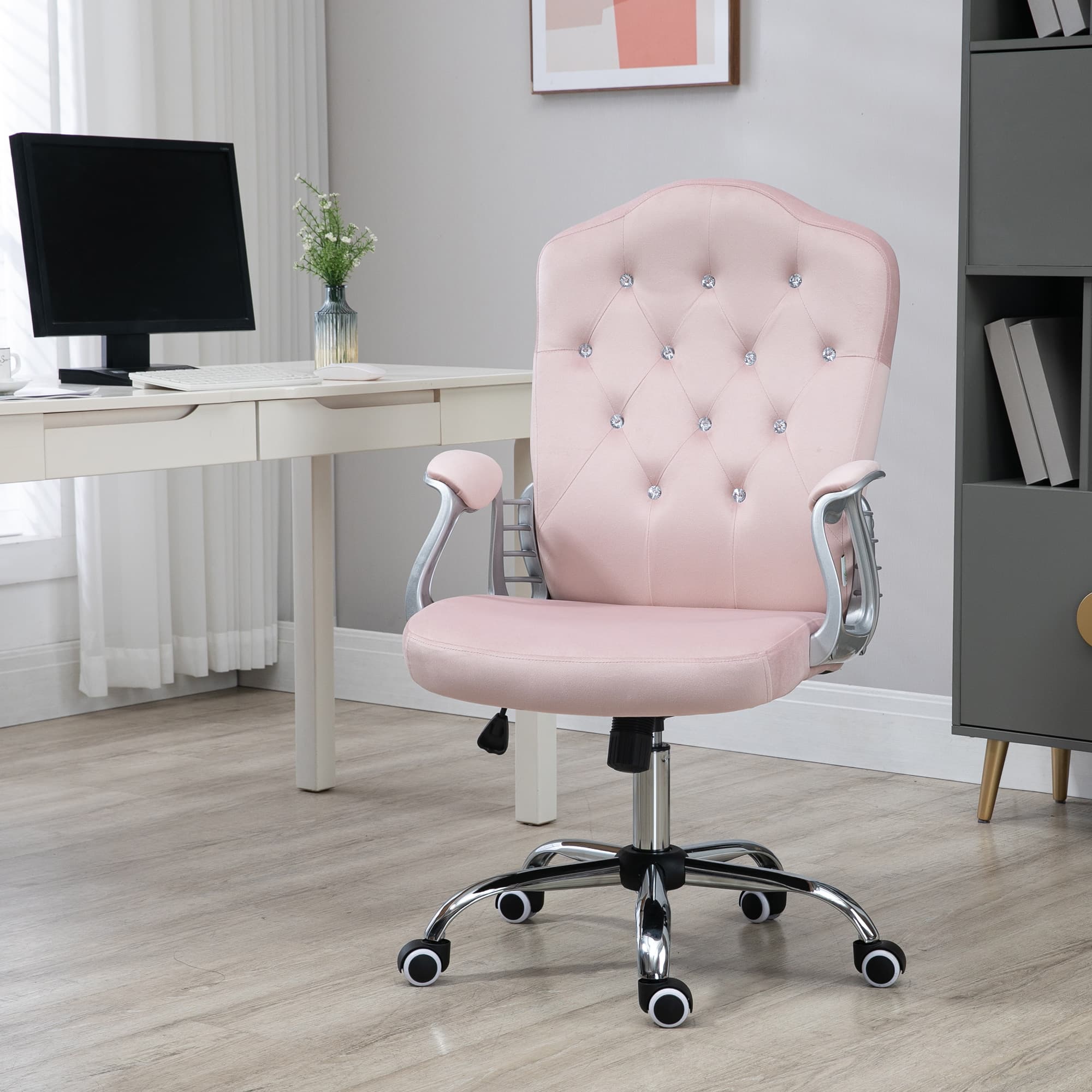 TEMU Home Office Chair Height Adjustable Desk Chair With Tilt Function