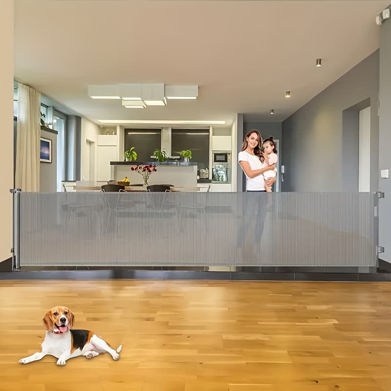 TEMU Advwin Extra Wide Retractable Safety Gate, 34" Tall, Extends Up To 118" Wide, Pet Gates For Doorways, Stairs, Halways, Banisters Indoor/outdoor