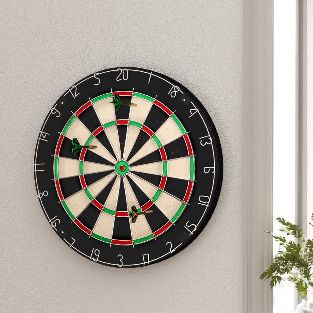 TEMU 18" Dartboard Dart Board With Steel Darts Professional Competition Party Game