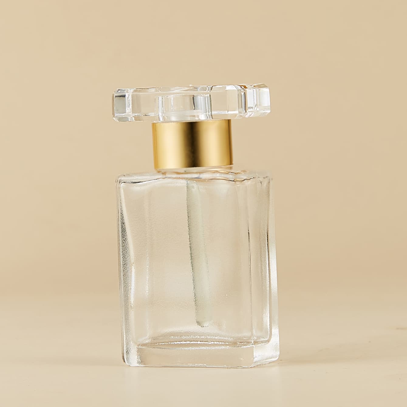 TEMU 15ml Bottle Square Square Bottle Perfume Sub-bottling Glass Drop Stick Essential Oil Bottle Transparent Portable Empty Bottle