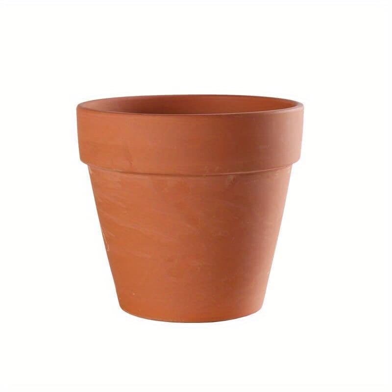 TEMU 6pcs Classic Round Clay Pots With Drainage Holes, 5.5cm X H5cm - Indoor/outdoor Use