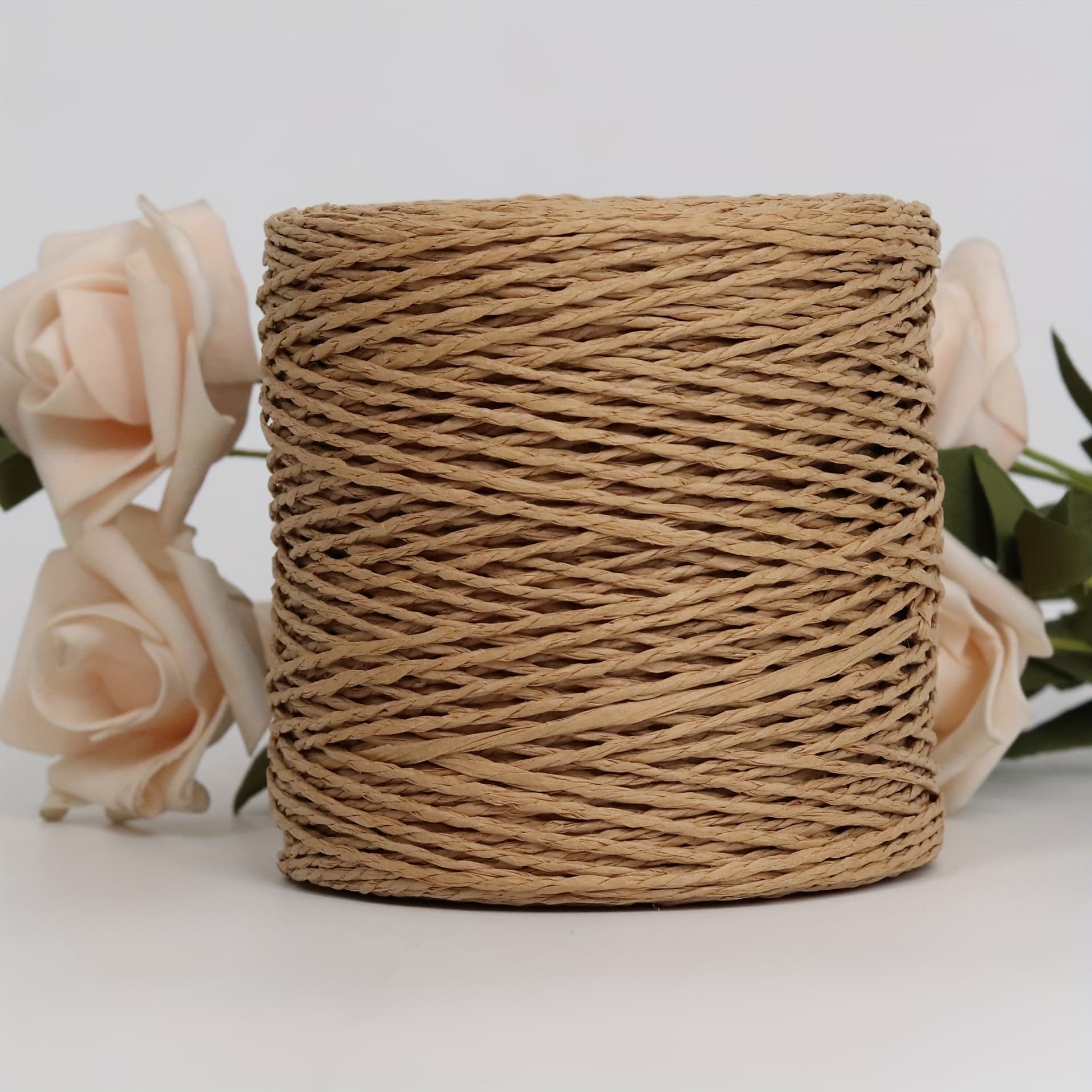 TEMU 100g Raffia Paper Rope Bag Hat Rope Gift Packaging Rope 100% Linen