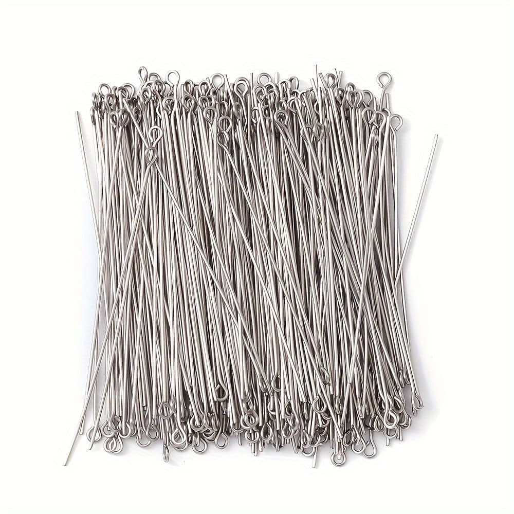 TEMU Approximately 300 Stainless Steel Nine-character Pins, Each About 6.5 Cm Long, Suitable For Jewelry Bracelet And Necklace Making