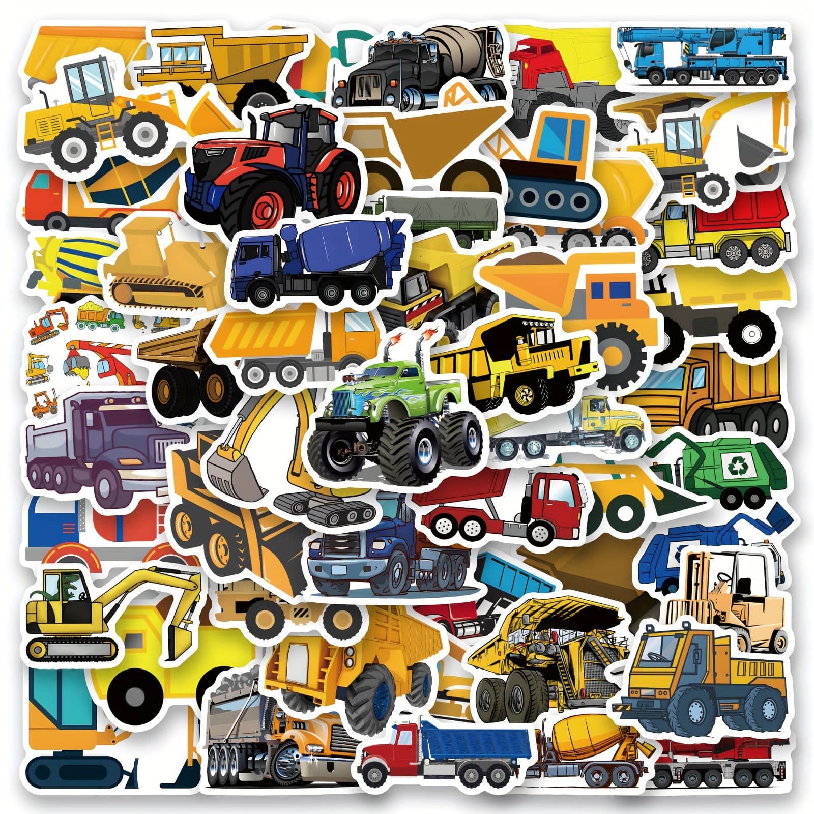 TEMU 60pcs Construction , Multicolor Pattern Stickers, Funny Stickers, Vintage Decorative Decals Bottles, Decorative Paper, Scrapbooking, Diary, Laptop, Bumper, Skateboard, Water Bottle