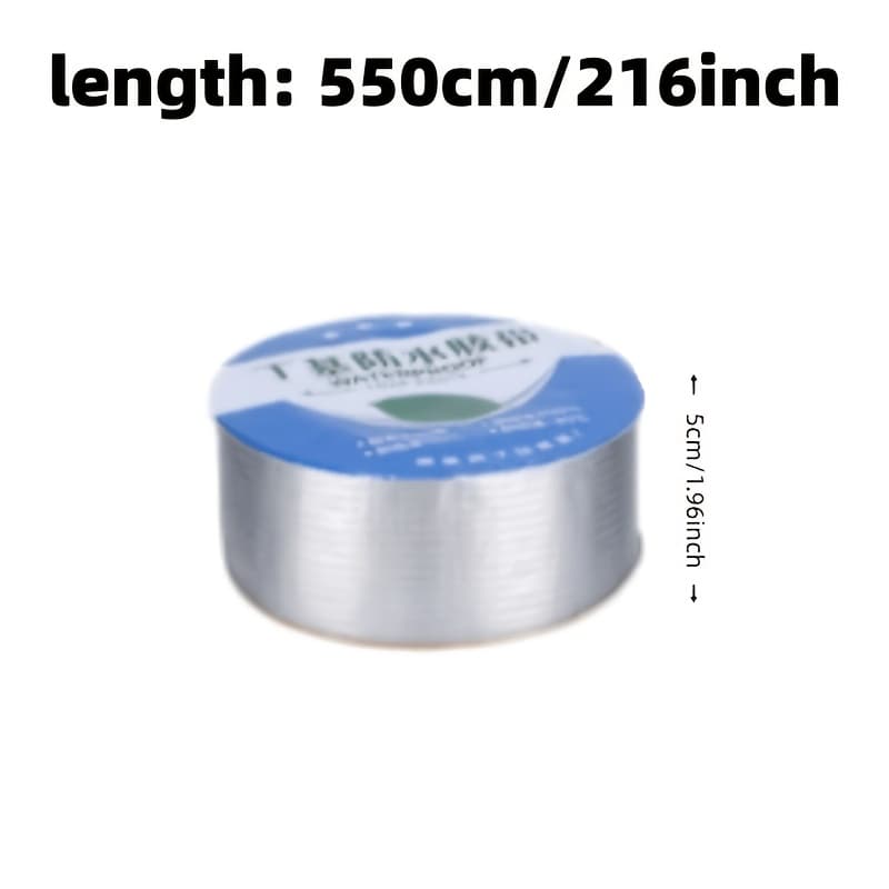 TEMU 216-inch Extra Strong Waterproof Aluminum Foil Tape - High Temperature Resistant, For Walls, Pools, Roofs, Pipes - Indoor & Outdoor Use, Strip Form For Piping