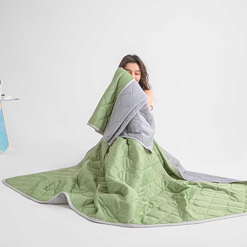 TEMU Cooling Blankets For Hot Sleepers, , Luxury Lightweight Soft Throw For Night Sweats Double Sided Blanket For Bed Couch Sofa, King(90"x108"), Lake Blue, , Durable And — image 1