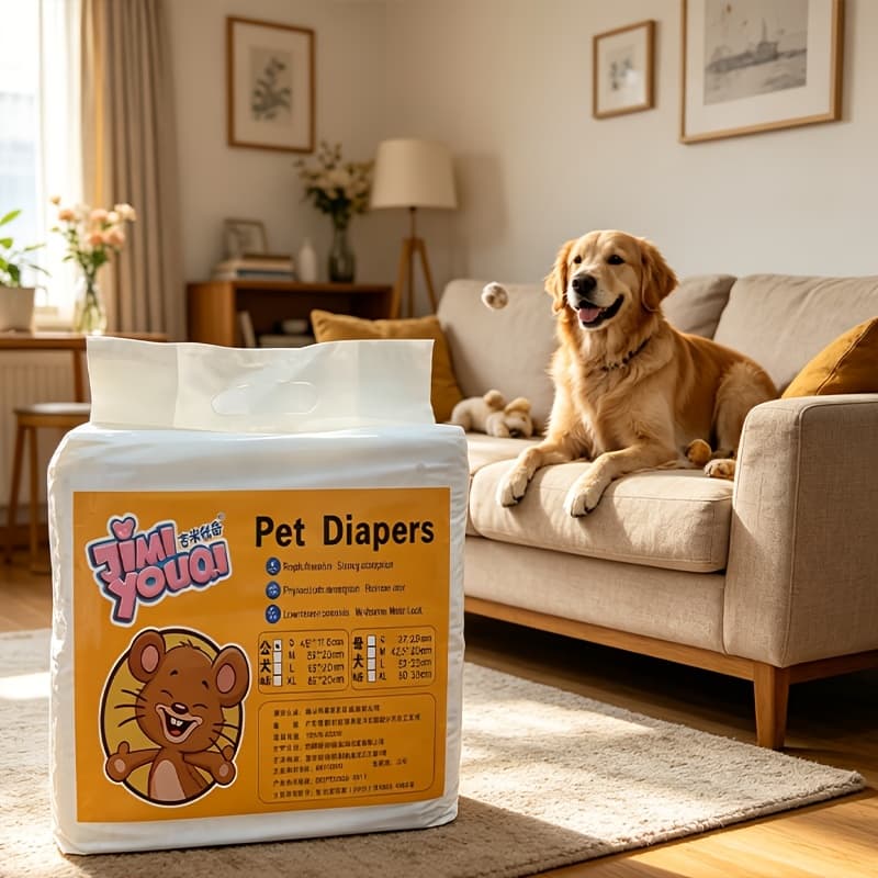 TEMU 1 Pack Contains 40pcs. This Is A Of Disposable Diaper For Pets. Convenient For Travel. Made From Imported High-molecular Wood And Non-woven Fabric.
