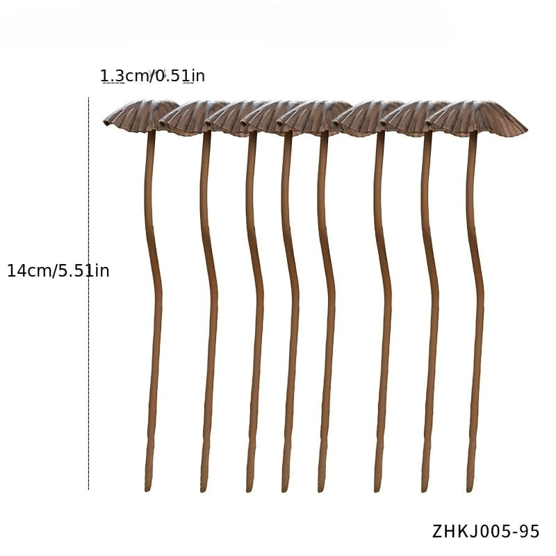 TEMU 5/8pcs Art Rusty Plant Mushroom Flower Insert, Garden Decoration New Courtyard Outdoor Decoration