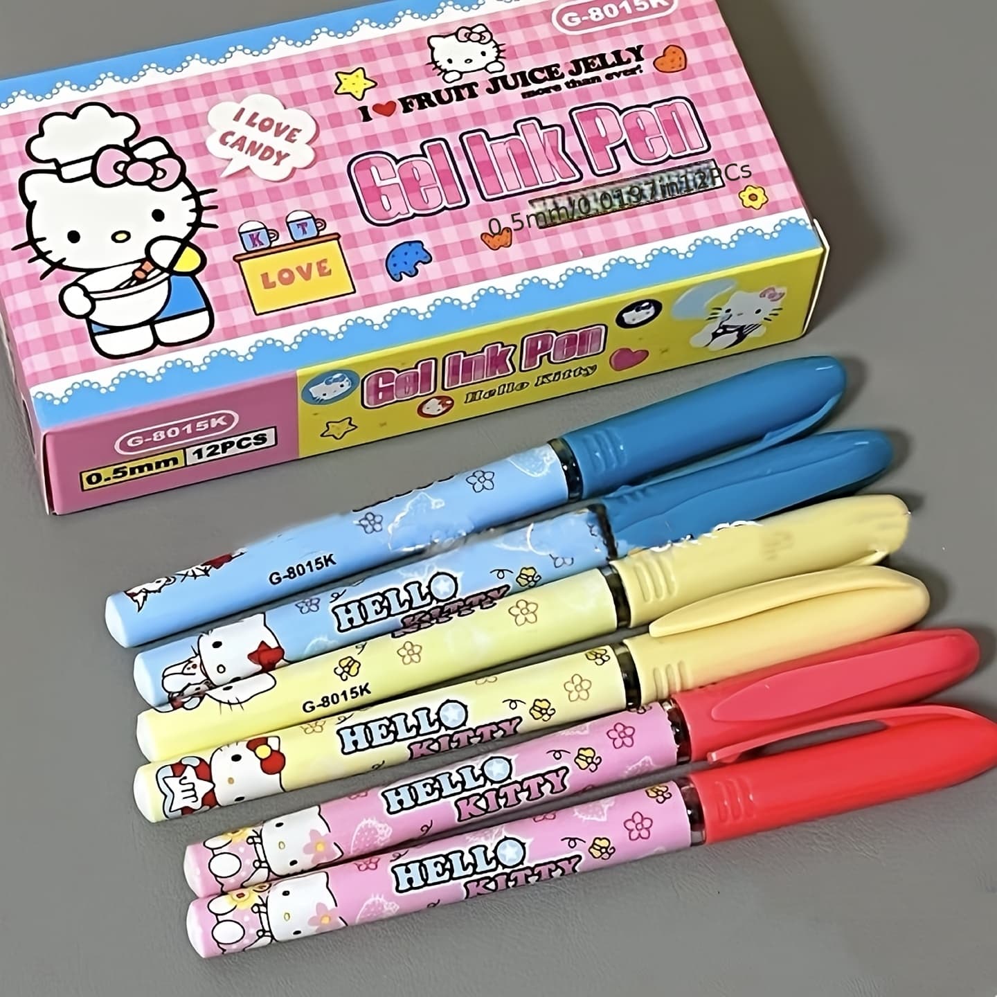 TEMU 12pcs/box Gel Pen Sweet Hellokitty High-value 0.5mm Black Neutral Pen, Special Signature Pen For Studying, Doing , And Office Use