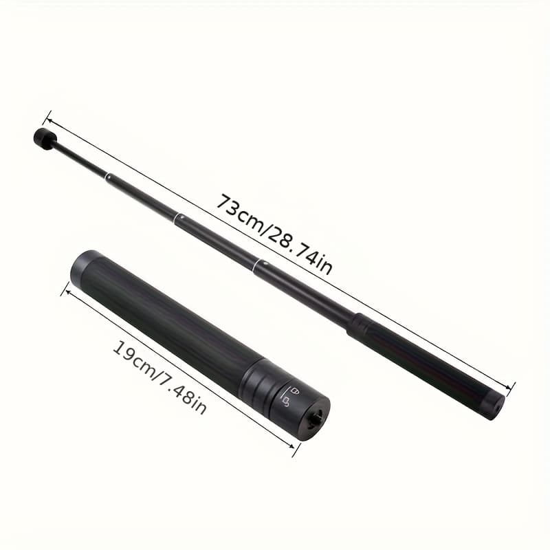 TEMU Extension Selfie Pole Telescopic Three-axis Gimbal Handheld Aluminum Alloy Extension Pole Universal Telescopic Handheld Selfie Pole For Sports Cameras