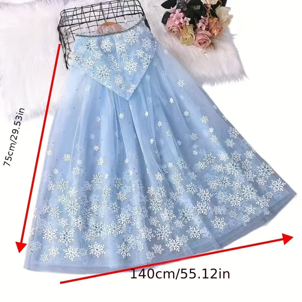 TEMU A Christmas Small Snowflake Hat Cape Shawl Soft Cloak For Halloween, Christmas, Carnivals, And Role-playing