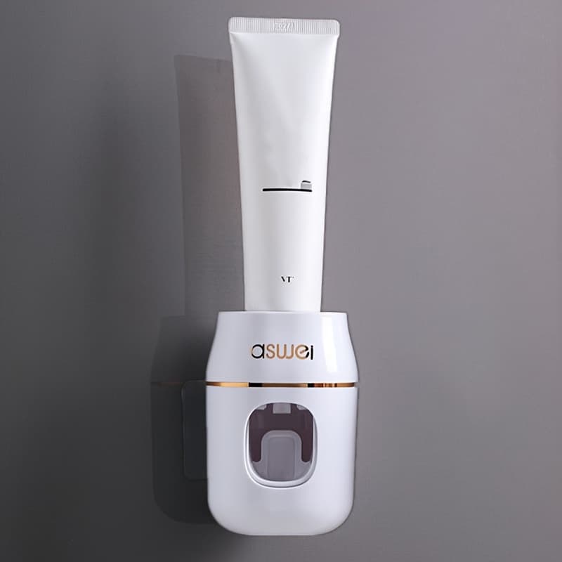 TEMU 1pc Automatic Toothpaste Squeezer, Toilet Household Wall Mounted Toothpaste Squeezer, Punch-free Plastic Toothpaste Dispenser, Bathroom Accessories