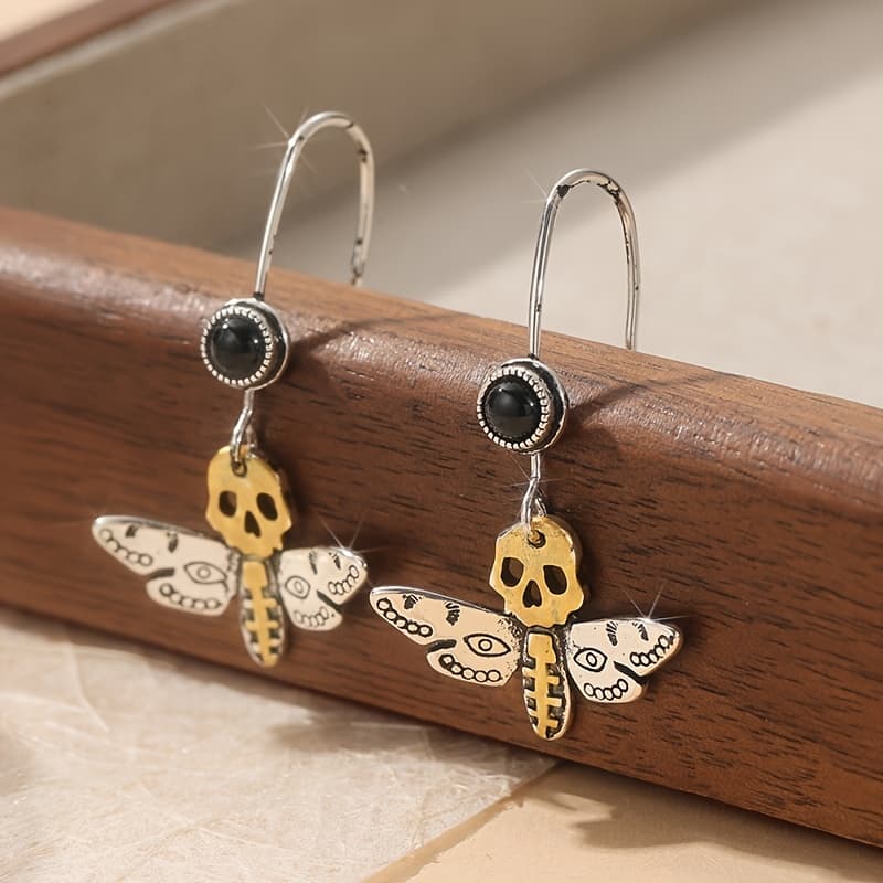 TEMU 1 Pair Of Vintage Copper Carved Earrings, Easy Bohemian Style Travel Party, For Daily Wear