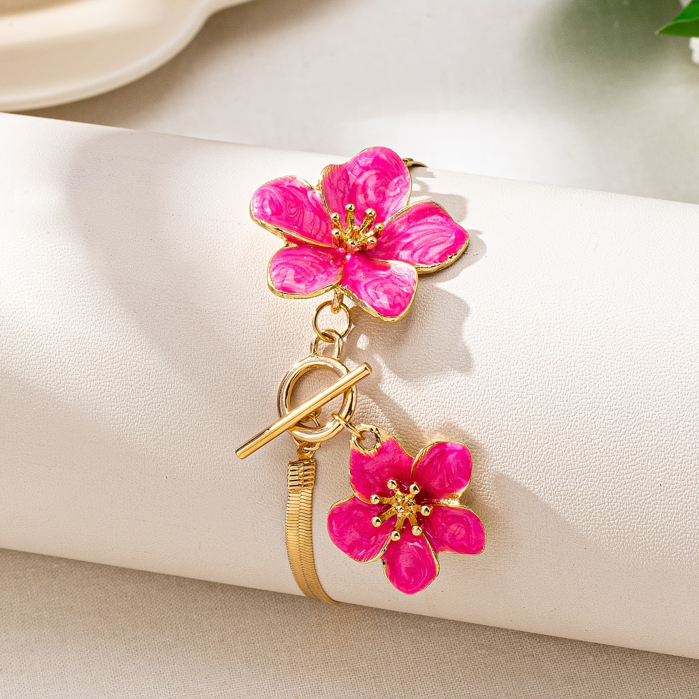TEMU A Fashionable Metal Drip Flower Minimalist Elegant Personality Women's Anklet Suitable For Vacation Parties Daily Wear