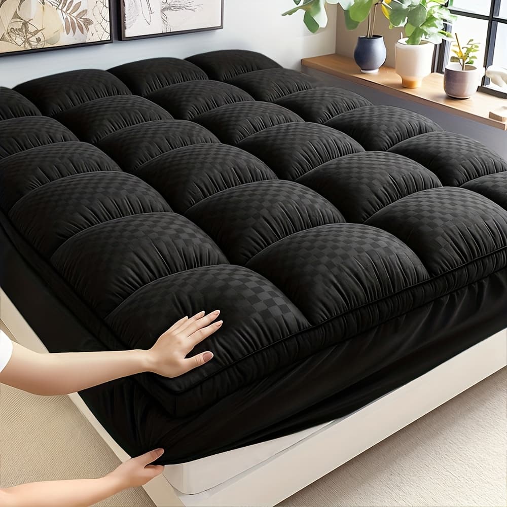 TEMU Mattress Topper, Mattress Pad Pillow Top Mattress Cover Quilted Fitted Mattress Protector Top Stretches Up 8-21" Deep Pocket Cooling1000gsm