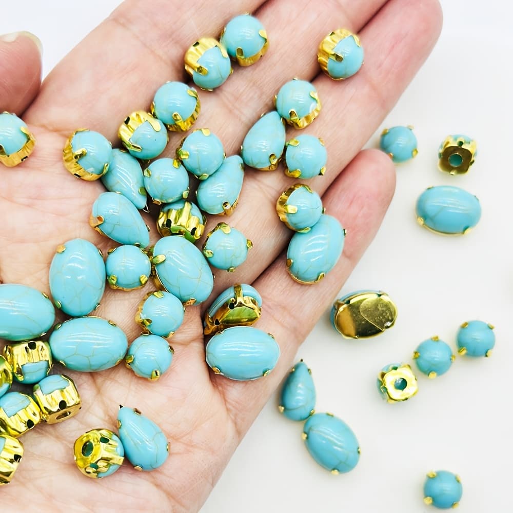 TEMU 40pcs Rhinestones Hand Sewing Beads Handmade Clothing Shoes Hats Bags Clothing Additions