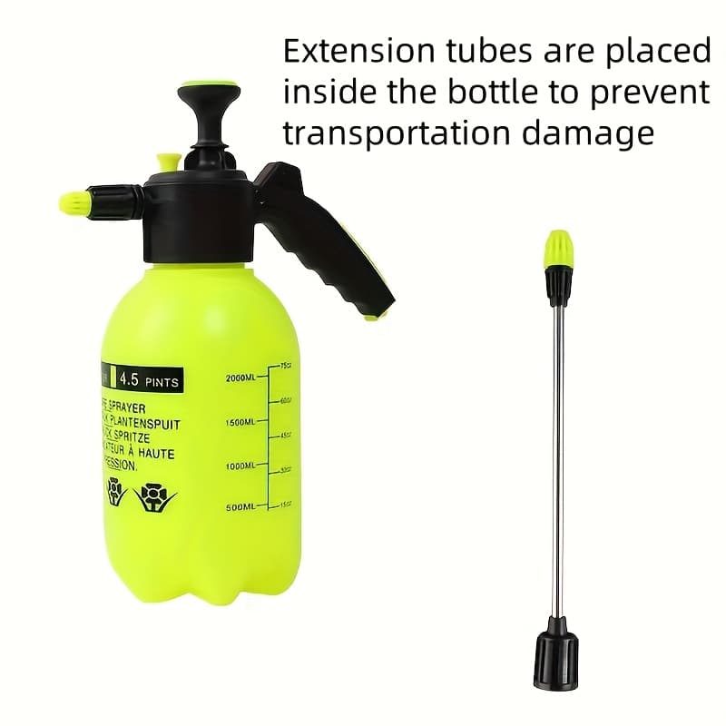 TEMU 1pc Adjustable Garden Sprayer With Long Nozzle And Bottle, Standard Threaded Connector, Car Or Water Plants, Durable Plastic, No Battery Required