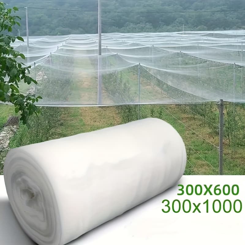 TEMU 20ft/33ft Large Mesh White Nylon Garden Netting Barrier - Plant Protection For Fruit Trees, Vegetables & Blueberry Bushes, Transparent Plant Protection For Garden, Greenhouse, Vegetables, Fruits