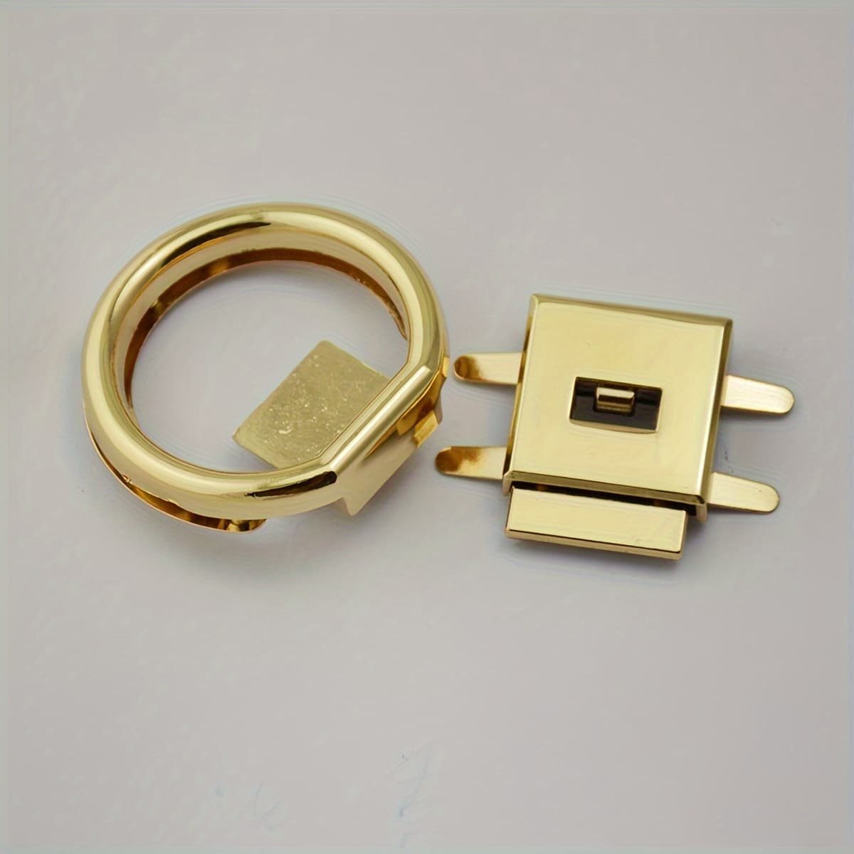 TEMU 1pc Alloy Handbag Hardware Accessory Alloy Round Button Lock For Women's Bags In Light Golden