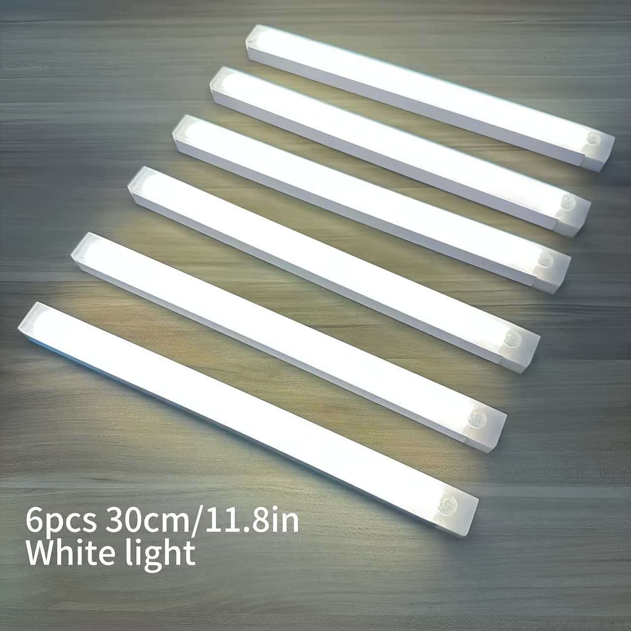 TEMU 6pcs Under Cabinet Led Strip Lights, Usb Rechargeable Motion Sensor Light White/ Warm Light, For Kitchen, Cabinets, , Stairs, And Home Decor, Suitable For Valentine's Day, , Father's Day Gift