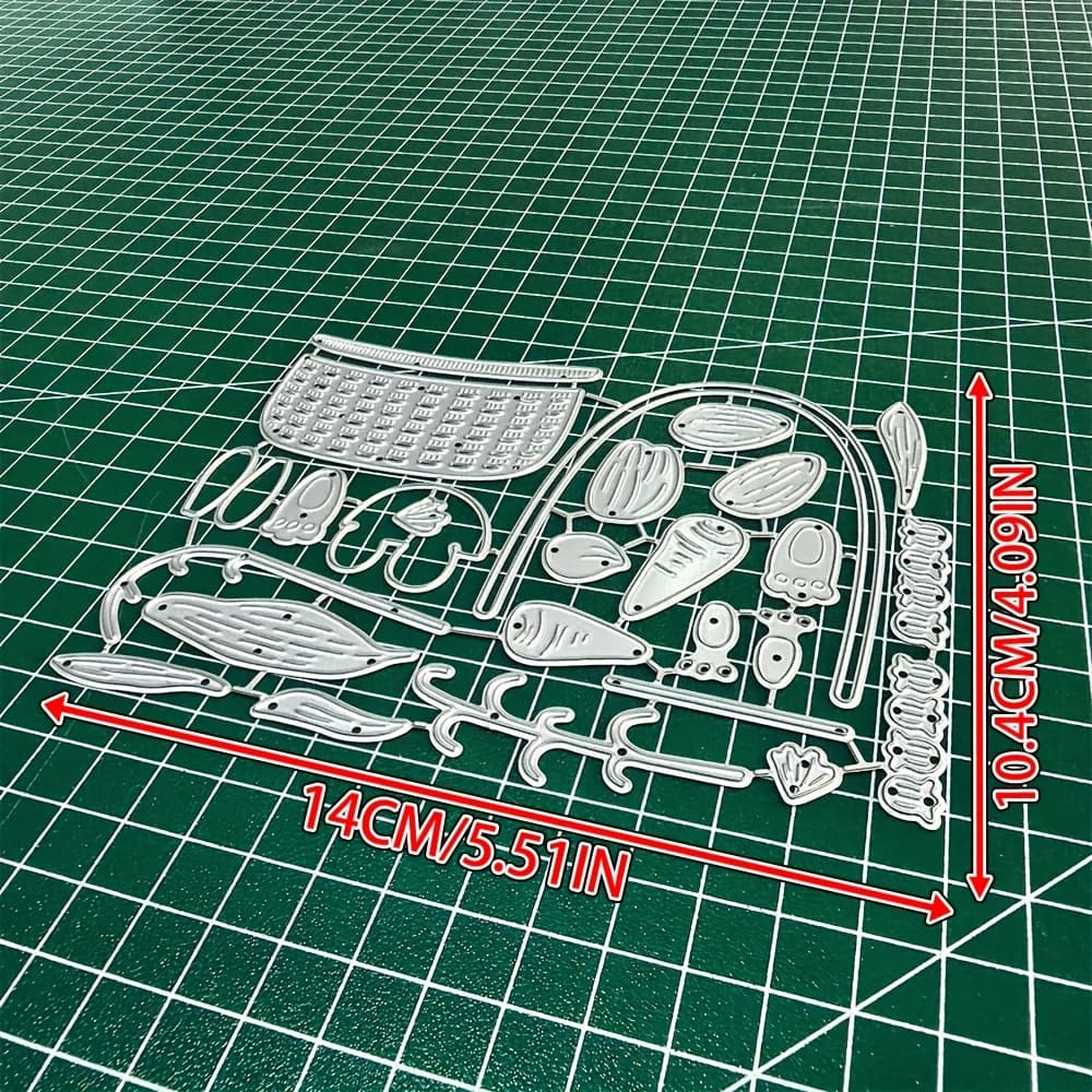 TEMU 1 Piece Of Metal Die Cut Featuring An Easter Bunny And Flowers, Perfect For Scrapbooking, Embossing Stencils, And Handmade Greeting Cards Or Gift Cards