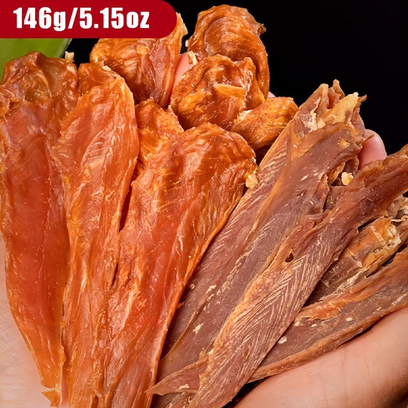 TEMU Suitable For Chicken Duck - Air-dried Meat Strips, Protein-rich Jerky Snacks For Small Puppies, Training Rewards, Puppy Food Toppers, Bite-sized Chicken & Duck Jerky For -the- Feeding