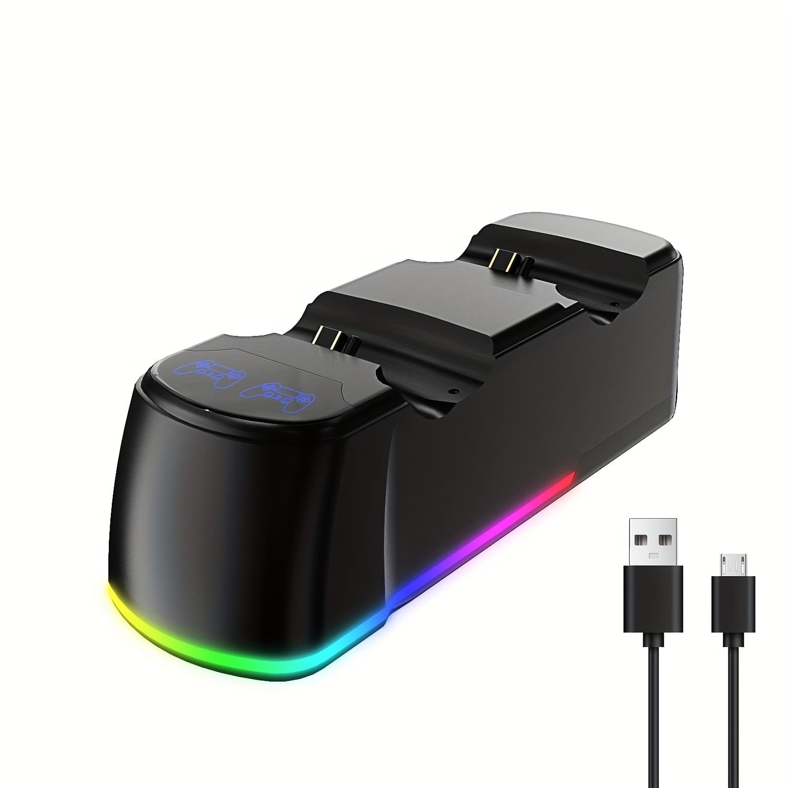 TEMU With Charging Display & Fast Charging Adapter - - Protective Stand Suitable For Ps4 Controllers, Compatible For Ps4 Console, Charging Station For Gaming Devices